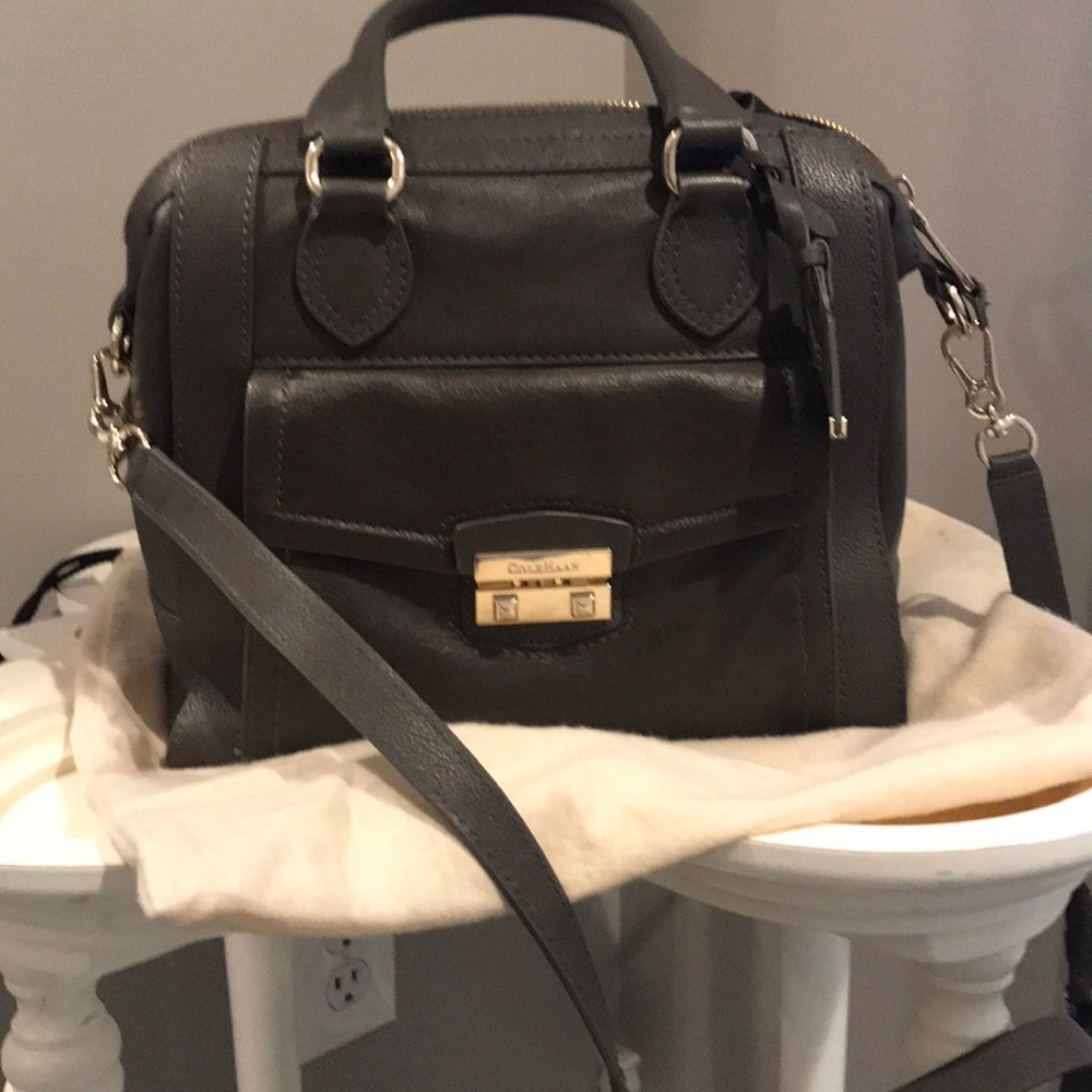 Cole Haan leather tote with crossbody strap